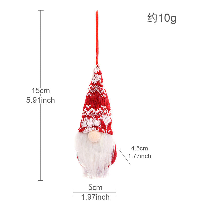 Wholesale Christmas Decoration Creative Knitted Small Doll Decoration