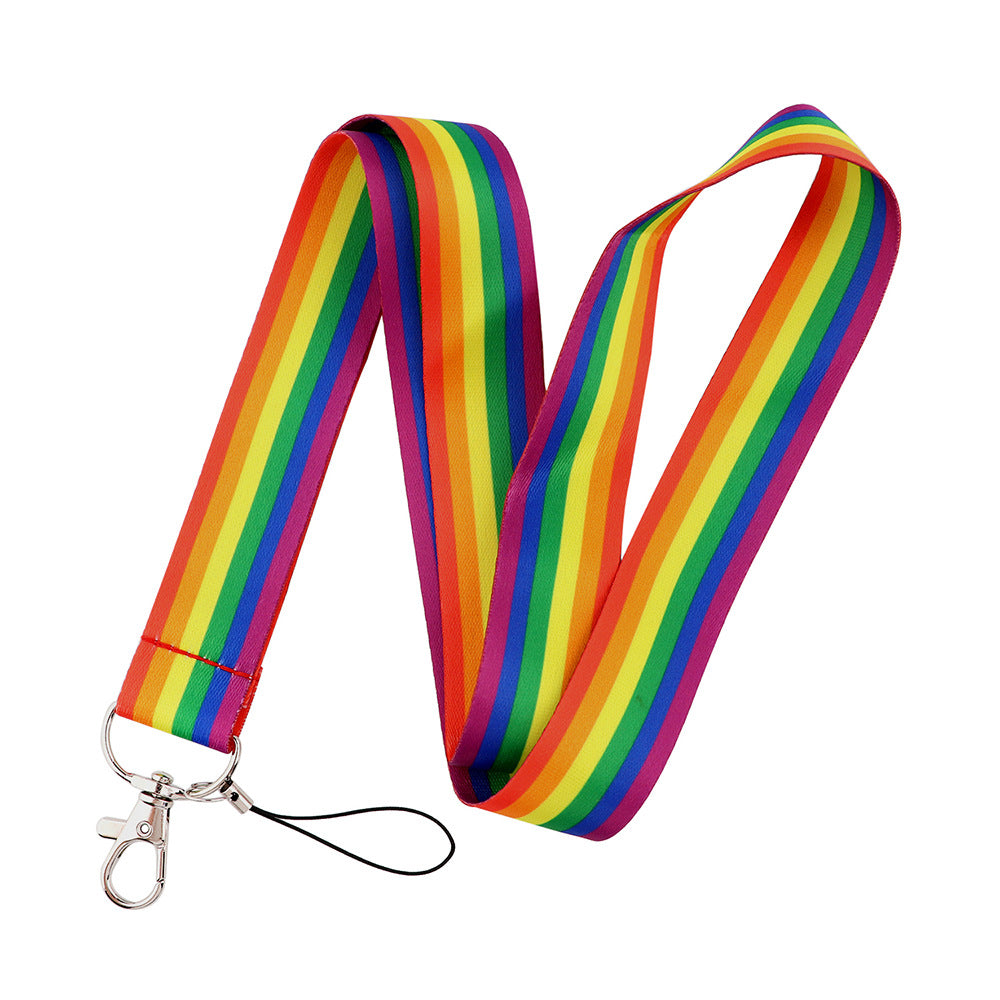 Wholesale Rainbow Phone Lanyard Keychains
