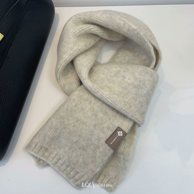 Wholesale Wool Blend Knitted Solid Color Wool Scarf