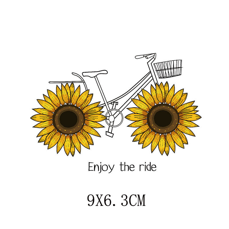 Wholesale 5pcs/pack  Sunflower heat transfer sticker pattern   UV DTF Ready to Press Transfers Wraps