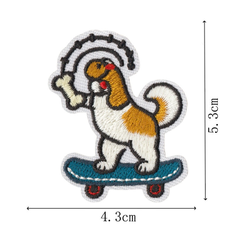 Wholesale Cute Dog Embroidery Patch Set 9Pcs Iron On DIY Backpack Jeans Decorative Applique For Gift And Resale