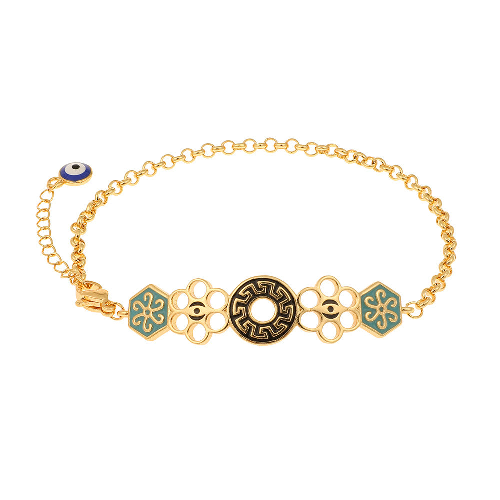 Wholesale Drip Oil Geometric Vintage Bracelet