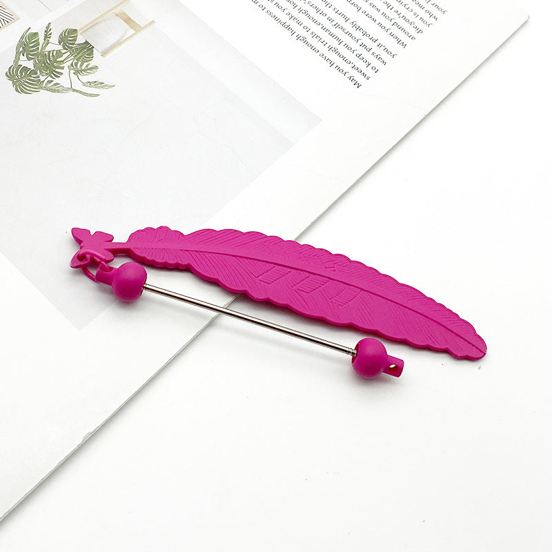 Wholesale New Leaf Shaped Candy Colored DIY Beadable Pens