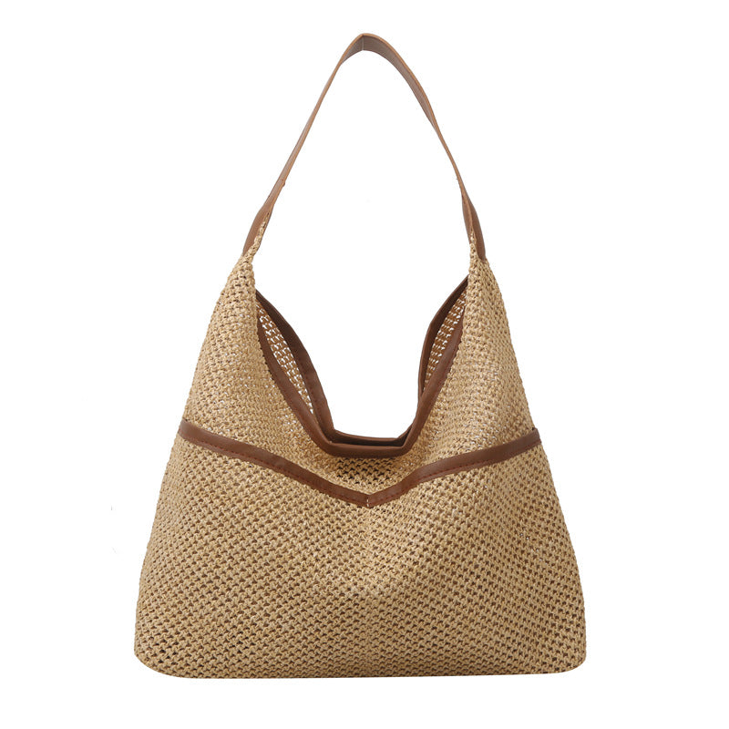 Wholesale High Capacity One Shoulder Straw Woven Bag
