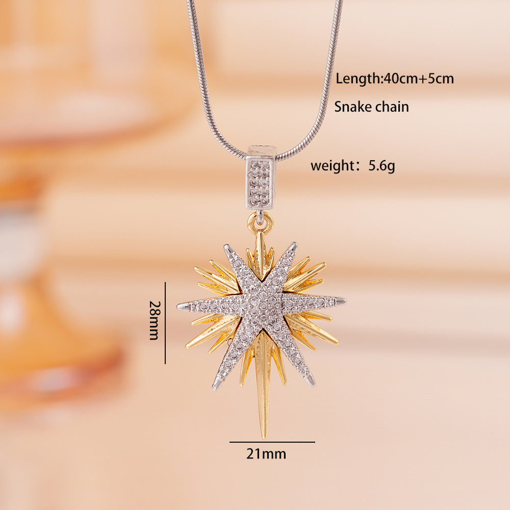 Wholesale Necklace Women' s All-match Bamang Star Pendant Clavicle Chain