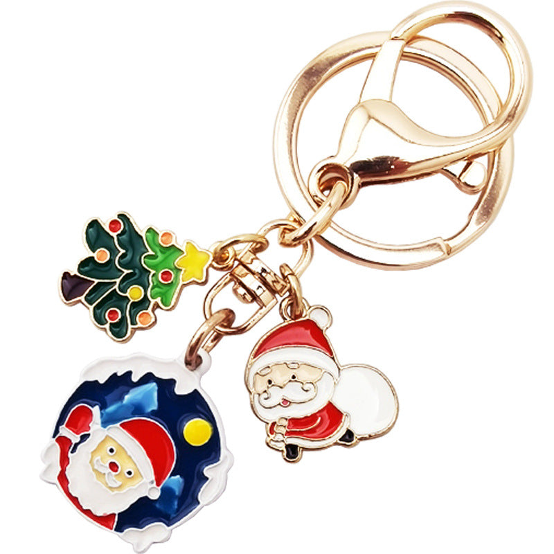 Wholesale Christmas Santa Claus Christmas Tree Keychain