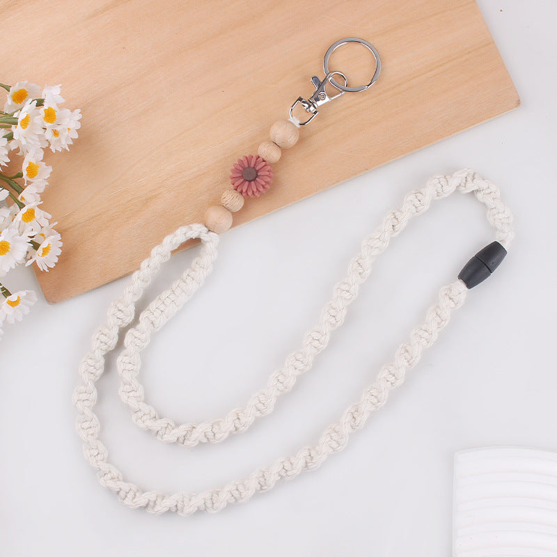 Wholesale Cartoon Little Daisy Handmade Woven Keychain