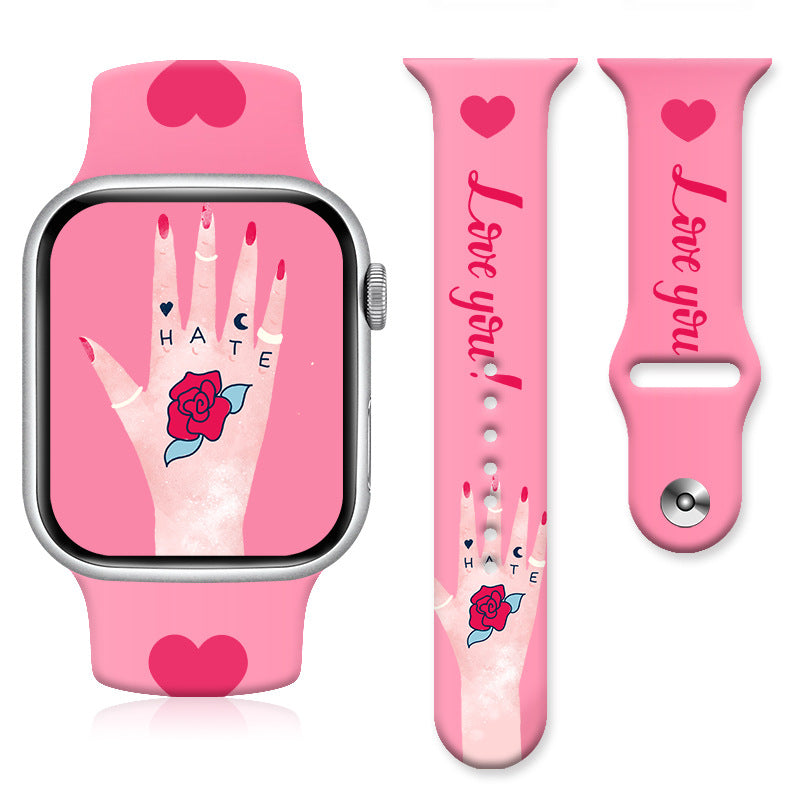 Wholesale Printed Silicone Watch Strap Wrist Band Watch Band