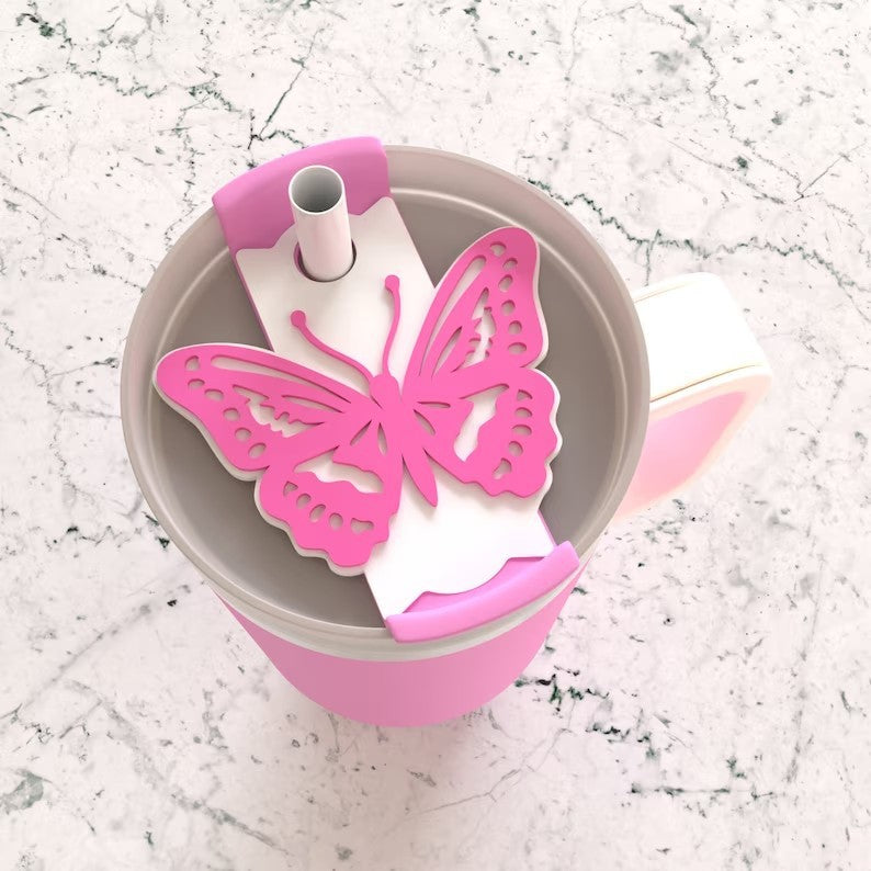 Wholesale Butterfly Tag  Topper 40 OZ 20 OZ/30 OZ Ice Blade Cup Plastic accessories