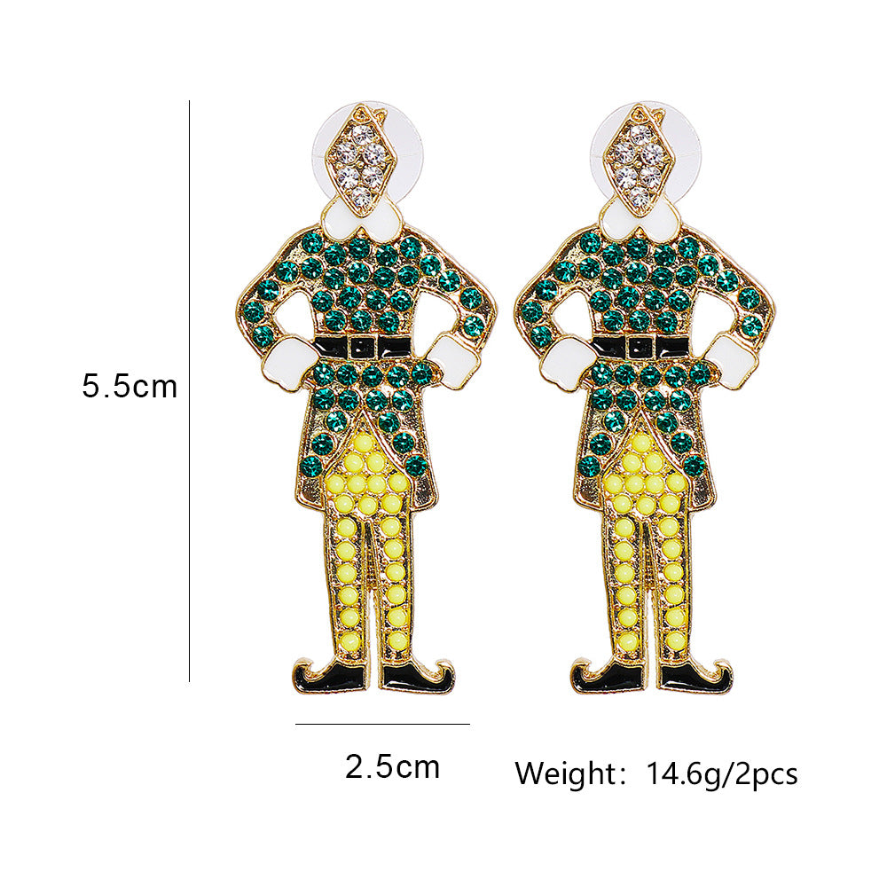 Wholesale Creative Cartoon Nutcracker Earrings