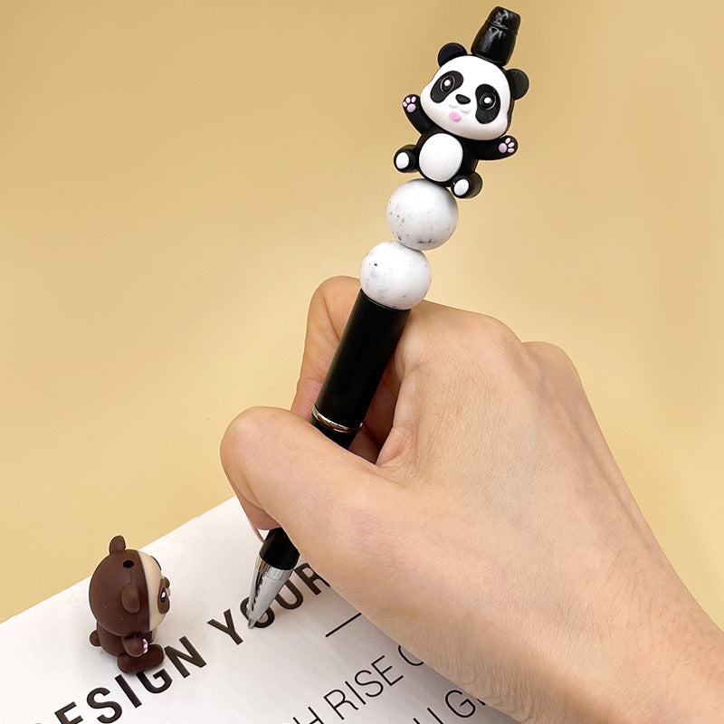 Wholesale 20pcs 3D Stereoscopic Dropper Silicone Panda Food Grade Bead Beads