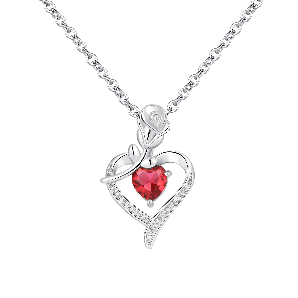 Wholesale Valentine' s Day Love Rose Necklace