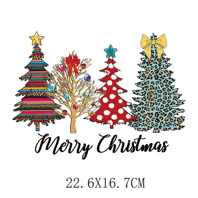 Wholesale Christmas Hot Stamping Spot  Heat Transfer Pattern UV DTF Ready to Press Transfers Wraps