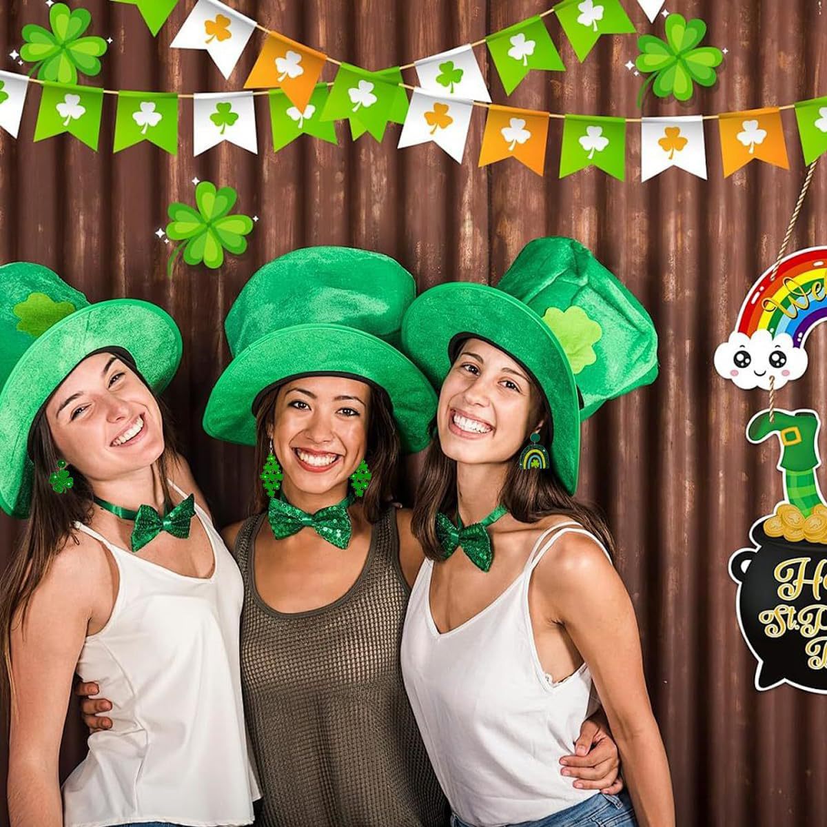 Wholesale  St. Patrick's Day  Lucky Grass Green Earrings