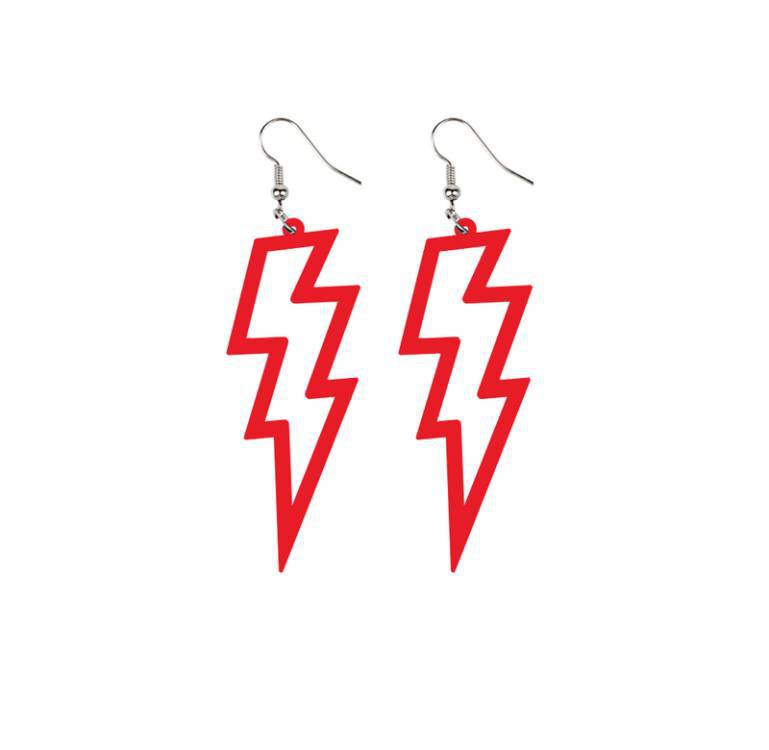 Wholesale Geometric Acrylic Cut Out Lightning Earrings