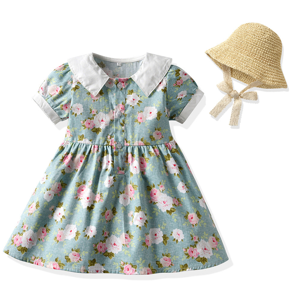 Wholesale Children's Cotton Countryside Style Floral Dresses