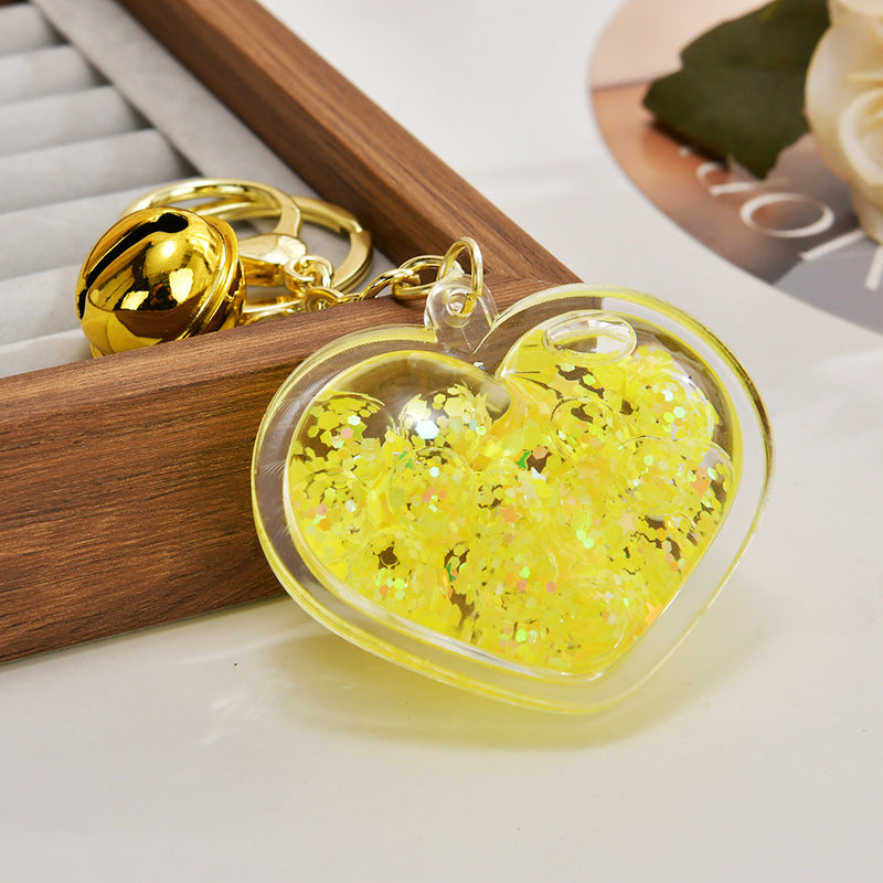 Wholesale Acrylic Luminous Bubble Bead Heart Keychain