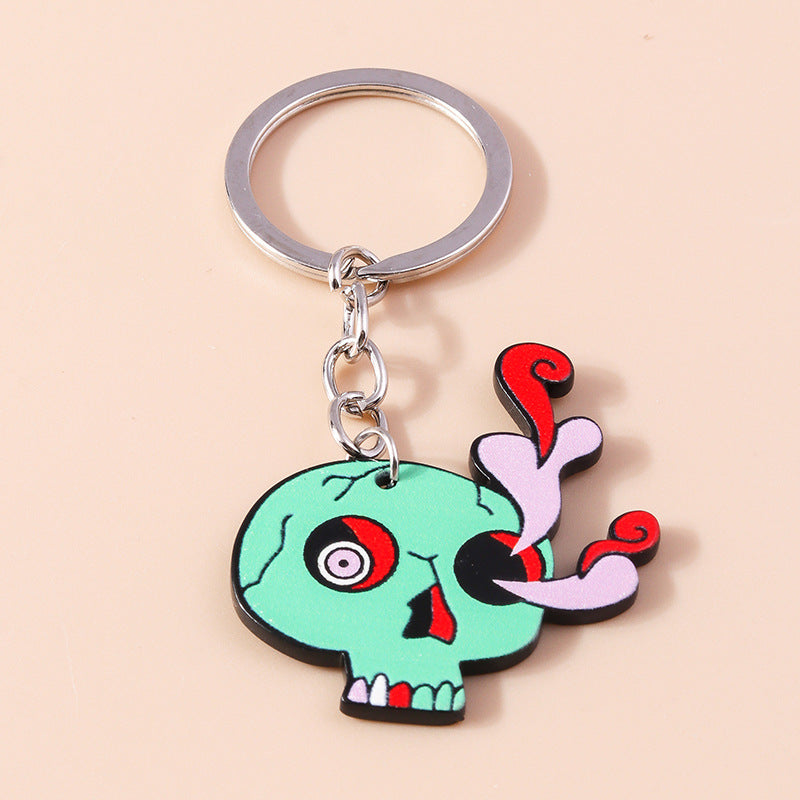 Wholesale Cartoon Skeleton Metal Keychain