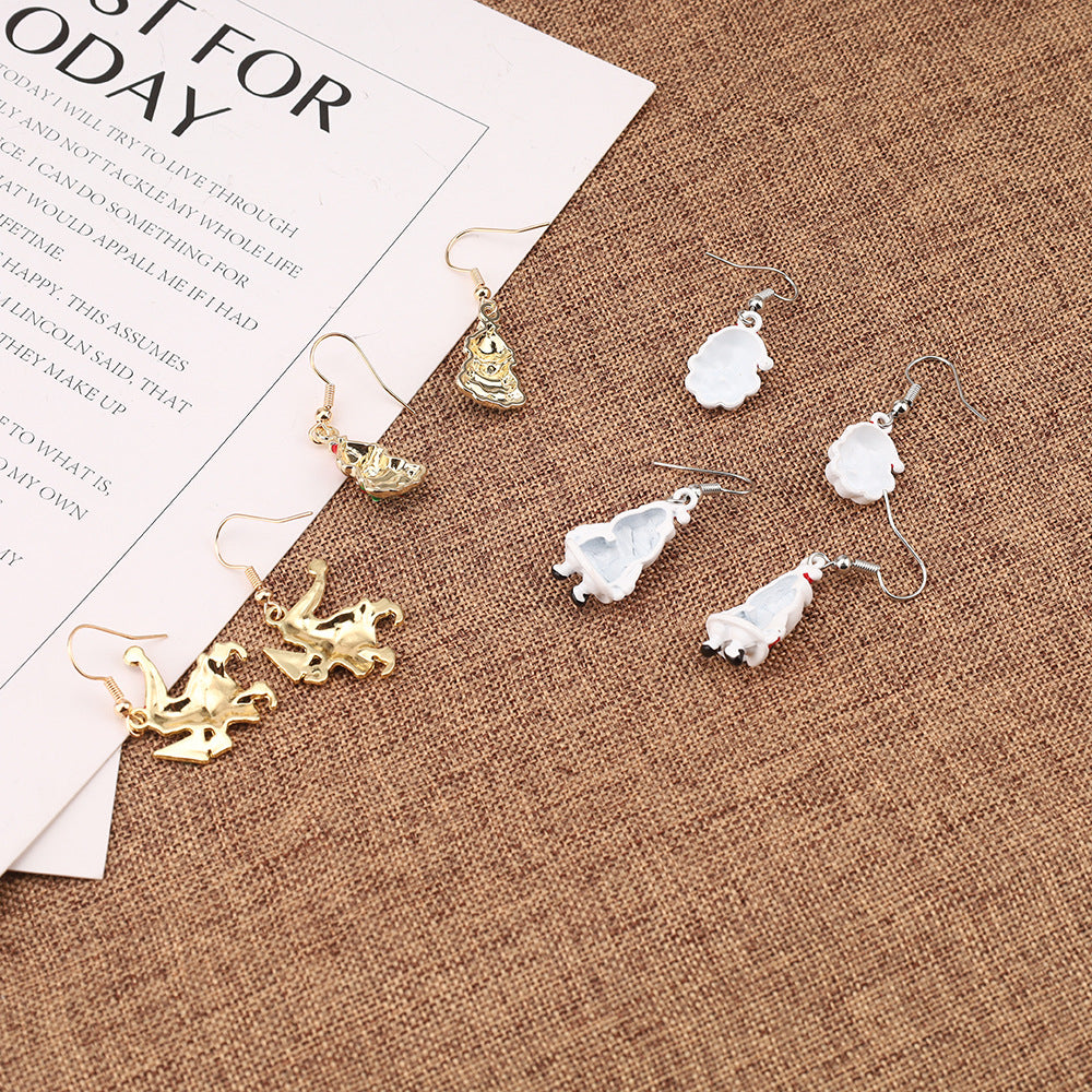 Wholesale Christmas Tree  Snowman Earrings