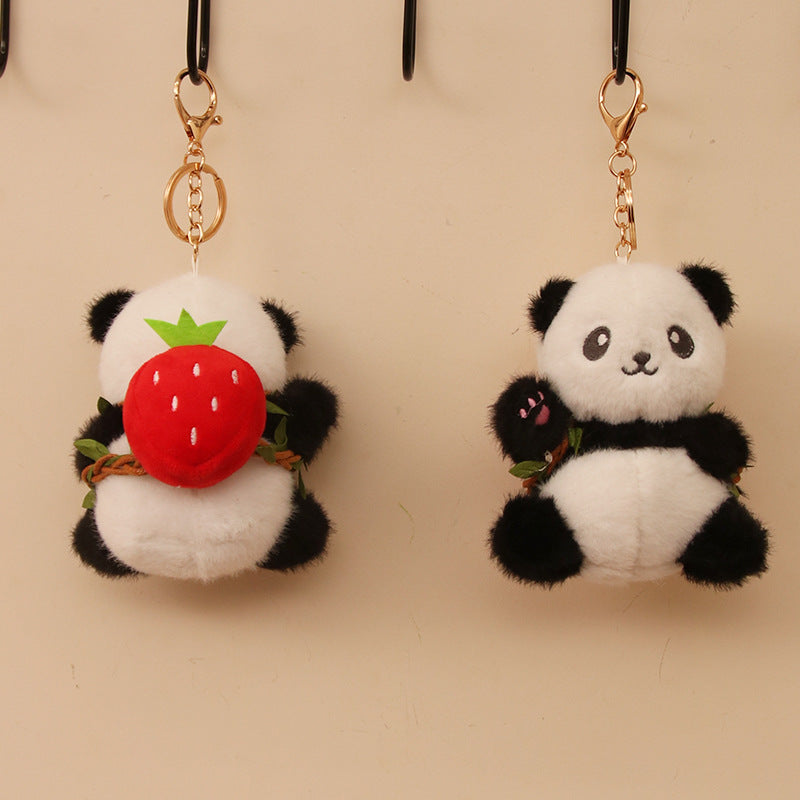 Wholesale Wholesale cute panda pendant with fruit on back