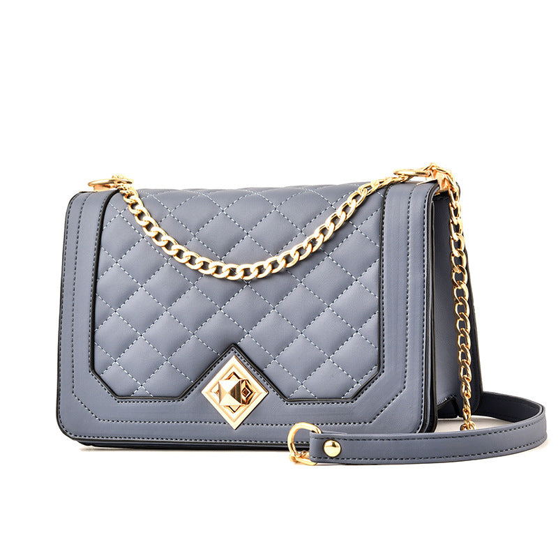 Wholesale Spring and Summer Small Fragrance Wind Rhombic Chain One-shoulder Hand-held Crossbody Women's Bag
