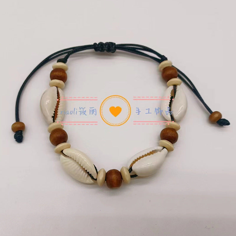 Wholesale Bohemian Braided Natural Shell Hand Knotted Bracelet