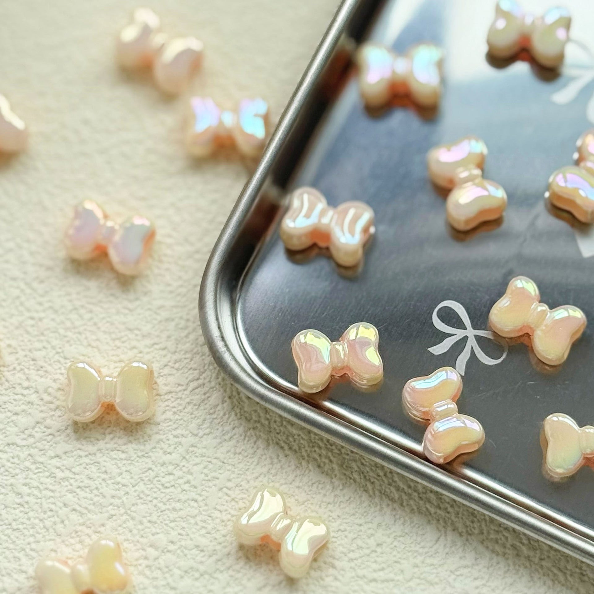 Wholesale 10pcs Four-way bow Acrylic Beads