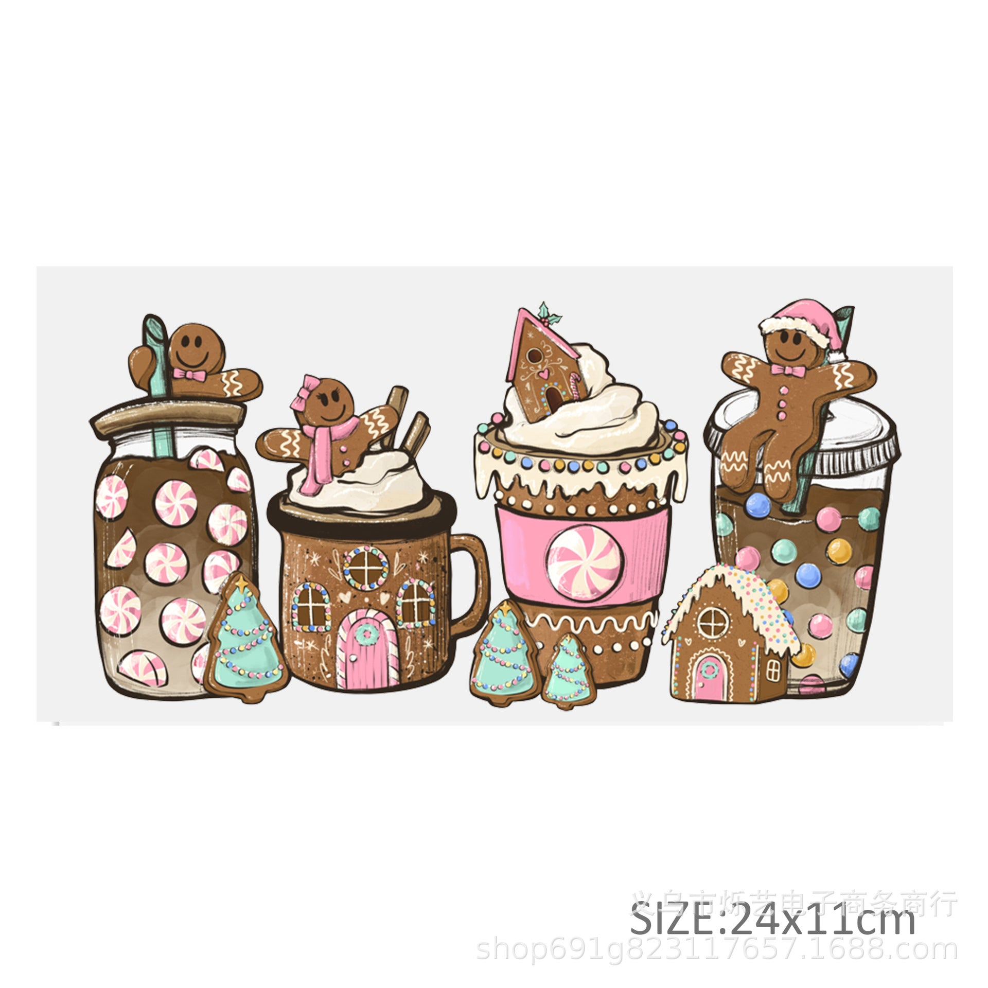 Wholesale Christmas  Snowman Drink  16oz Cup UV DTF Wraps