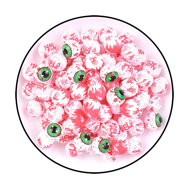 Wholesale  20pcs Halloween silicone beads new dark series loose beads diy bracelet necklace accessories cartoon silicone beads