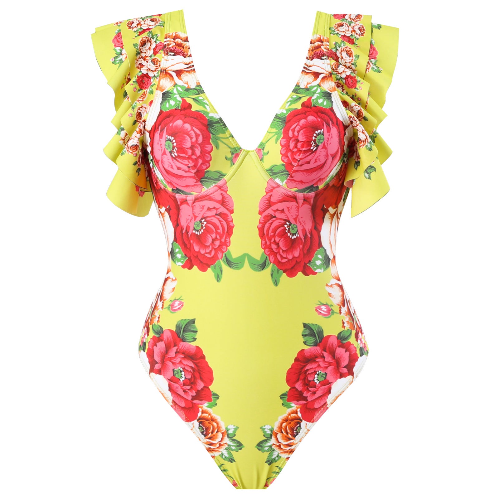 Wholesale Hot Spring Sexy One-piece Conservative Printed Swimsuit Wrap Skirt Suit