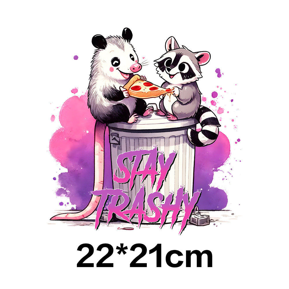 Wholesale 10pcs Fun Raccoon  UV DTF Ready to Press Transfers Wraps