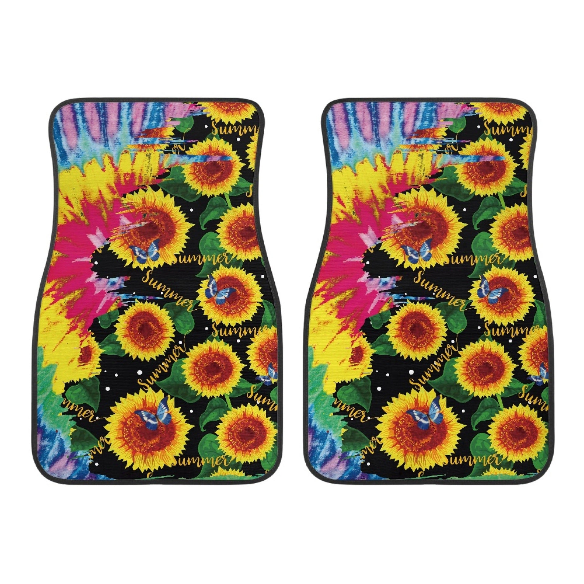 Wholesale Milk Patterned Universal Element Automotive Fabric Floor Mats