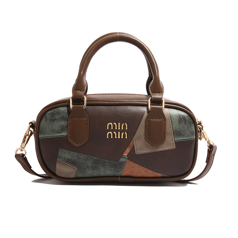 Wholesale Vintage Handheld Pillow Bag Single Shoulder Leopard Print Bag