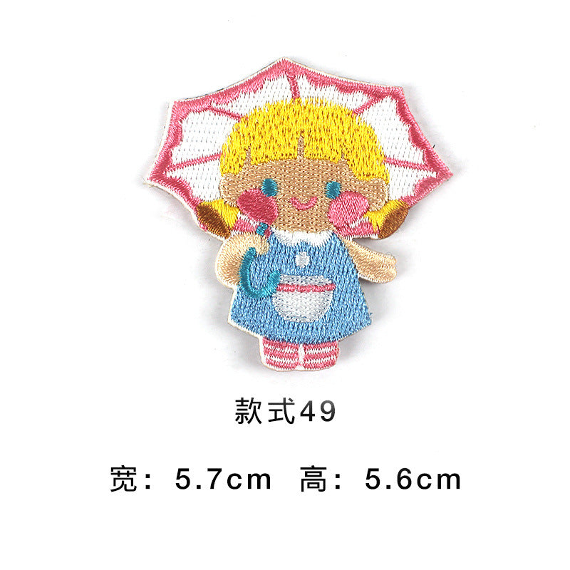 Wholesale Trendy Self Adhesive Astronaut Star Embroidered Patches Non Woven Fabric DIY Decorative For Bags Shoes Clothing Towels