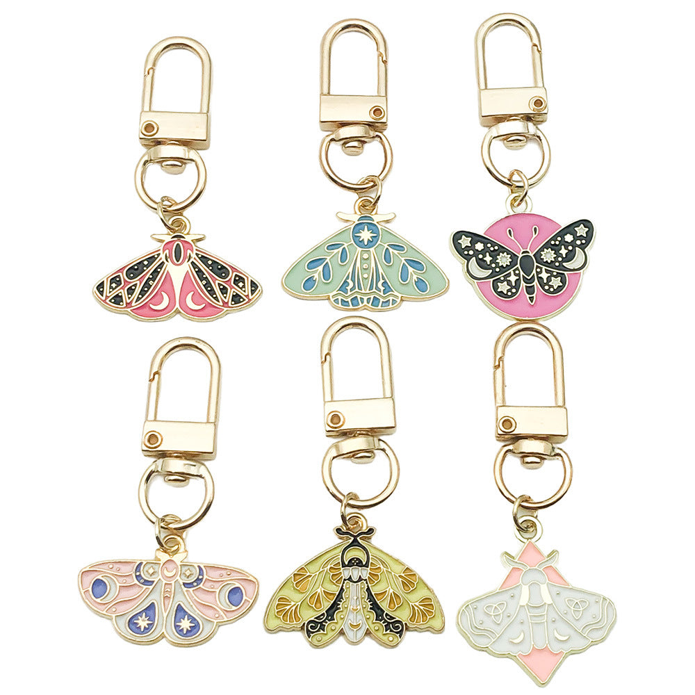 Wholesale Colorful butterfly metal keychain