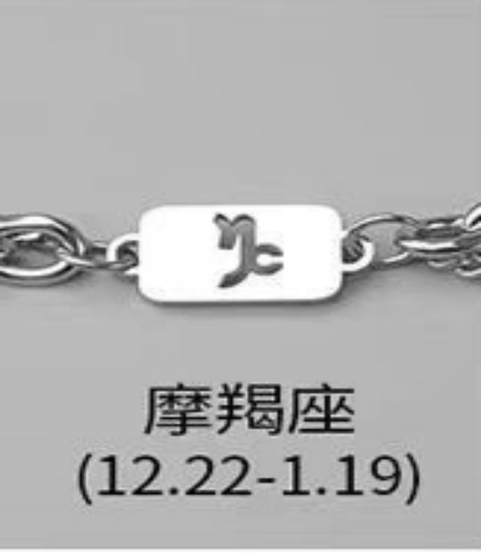 Wholesale Twelve Constellation Necklace  Titanium Steel Color-free Double-layer Chain Bracelet Combination