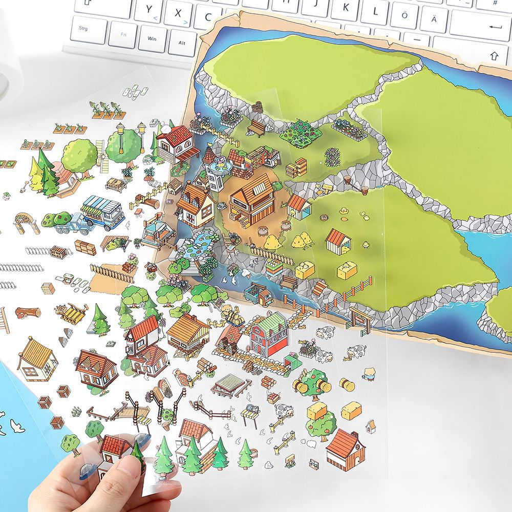Wholesale 3D Mini Scene Landscaping stickers landscaping stickers