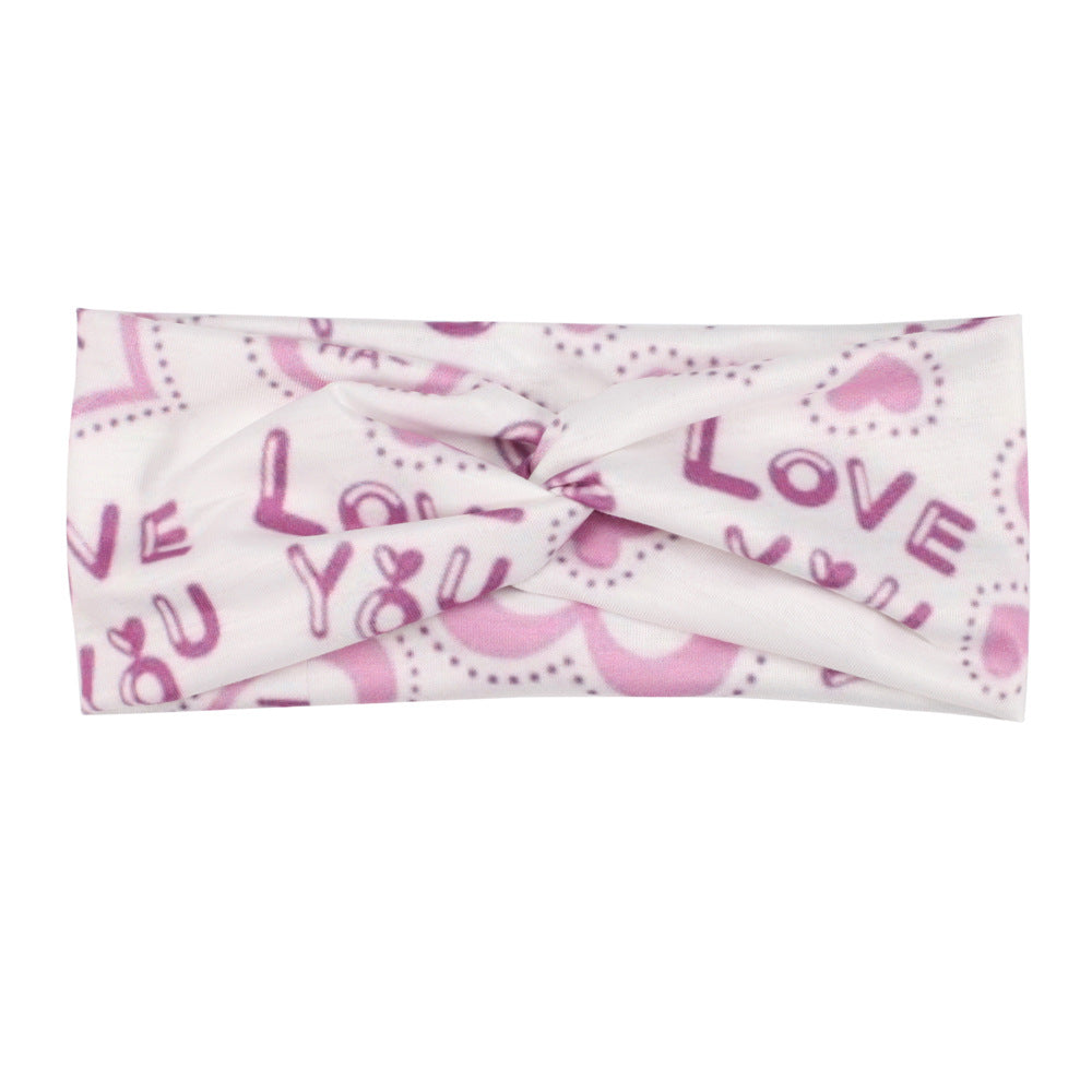Wholesale Valentine's Day Printed Fabric Headbands