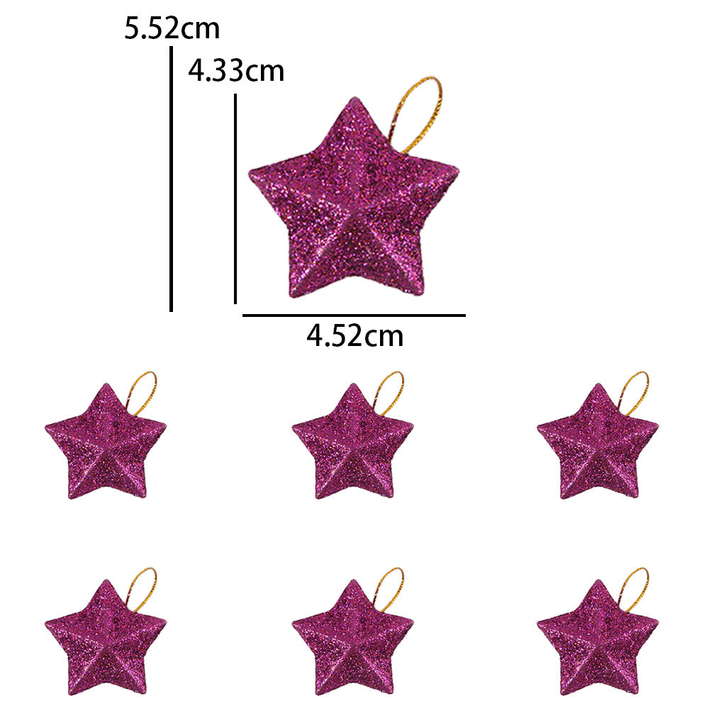 Wholesale Christmas decorations gold powder five-pointed star pendant