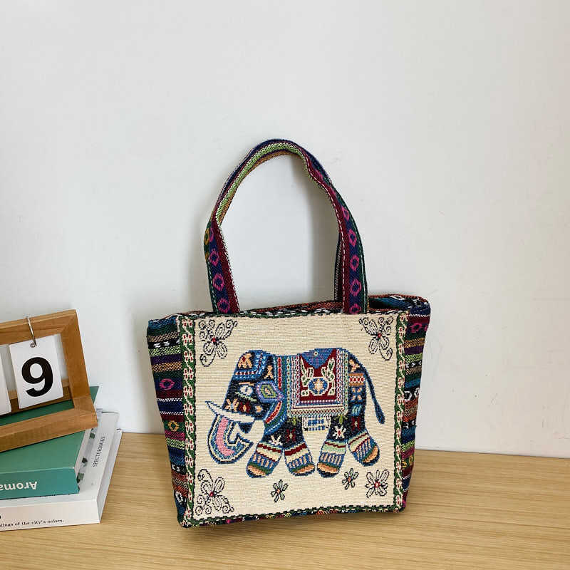Wholesale Double-sided embroidery embroidery ethnic style literary retro large-capacity handbag shoulder bag handbag for women