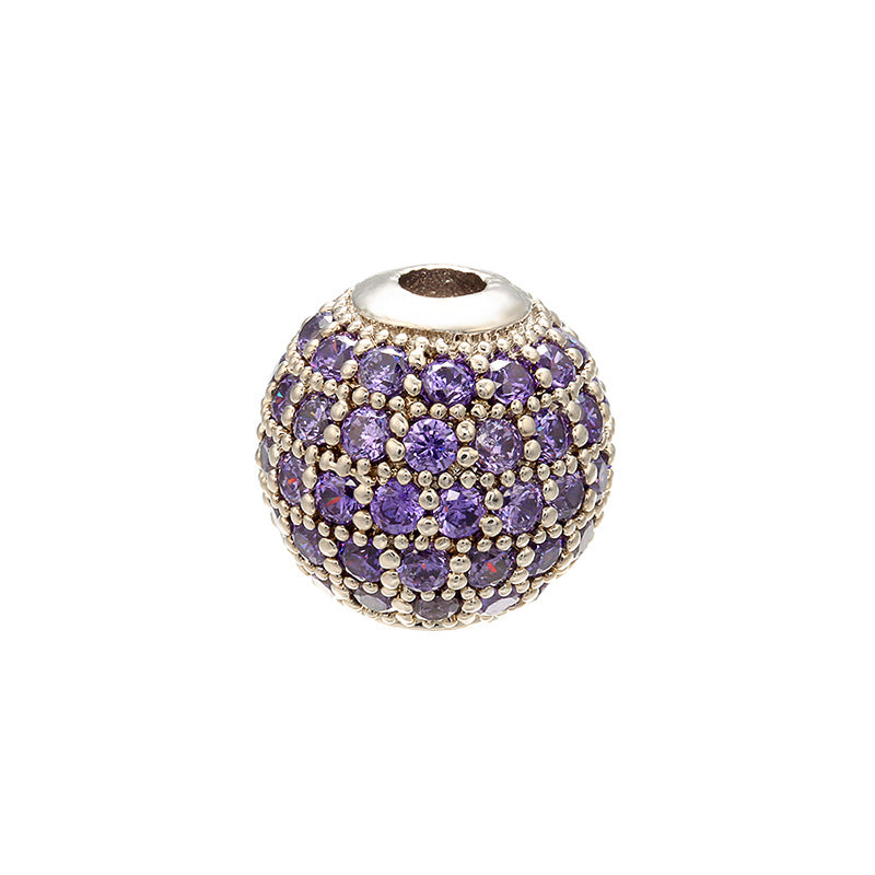 Wholesale Copper Micro Inlaid Diamond Ball Beads