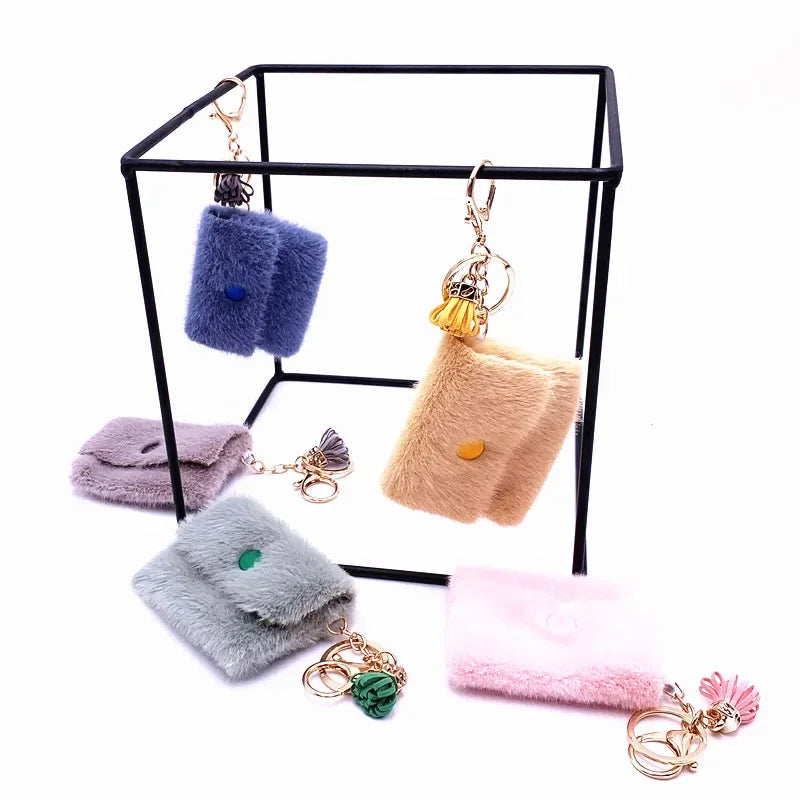 Wholesale Cute Candy Color Mini Coin Purse Keychain