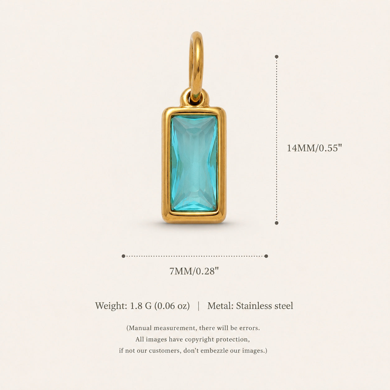 Wholesale Titanium Steel 18K Gold Plated Teardrop Pendant Necklace Snake Bone Chain Birthstone Fashion Accessory For Party Gift