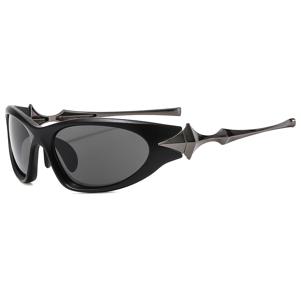 Wholesale Millennial style future technology sense wasteland punk star sun sunglasses