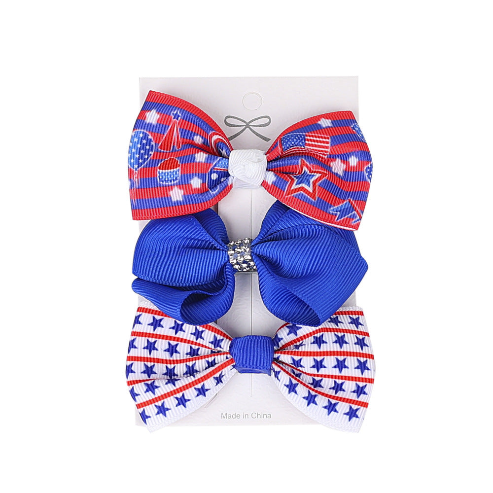 Wholesale Thread Ribbon Kids Headwear Independence Day