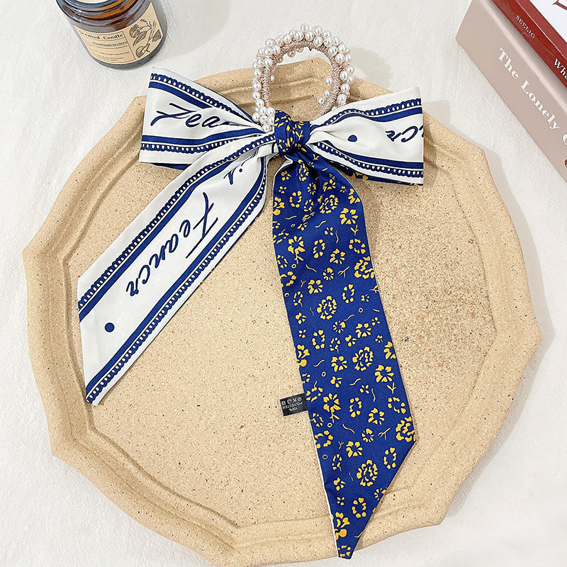 Wholesale Pearl Scarves Summer Thin Hair Scrunchies