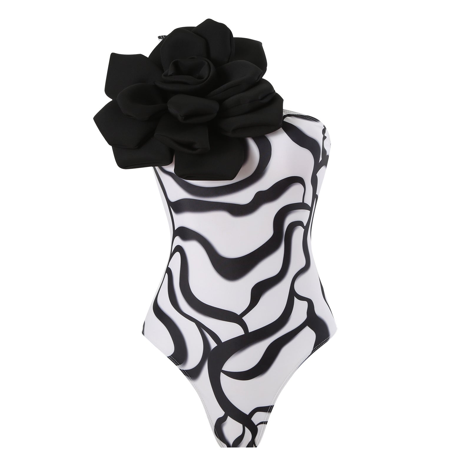 Wholesale One-piece Tight Slimming Large Flower Swimsuit Chiffon Long Skirt Suit