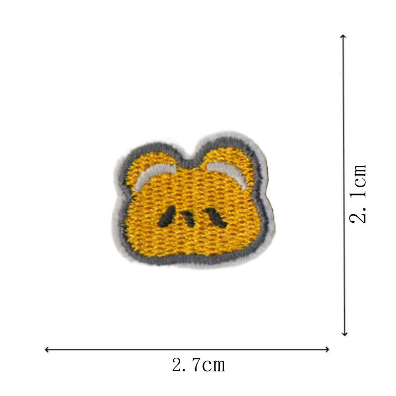 Wholesale Polyester Cotton Animal Embroidery Patches Cute Panda Dog Rabbit Designs For Kids Clothing DIY Craft Supply