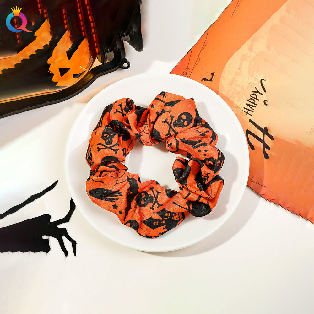 Wholesale Halloween Pumpkin Skull Personality Festive Hair Tie