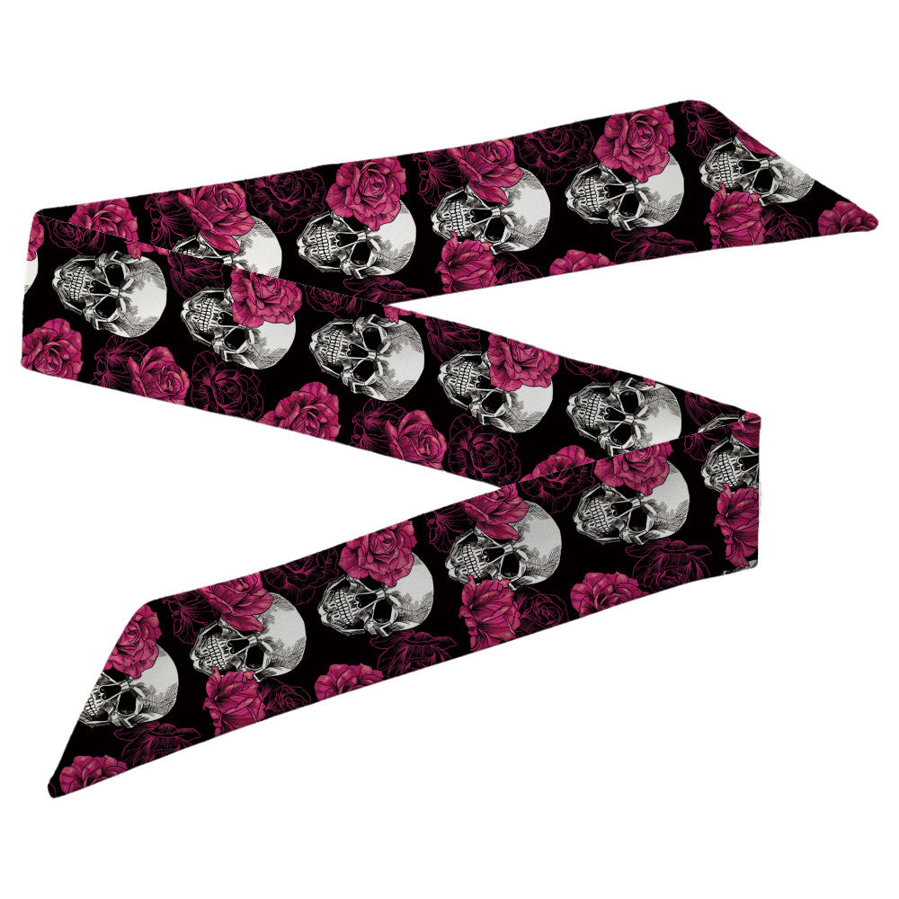 Wholesale Fresh Flower Skull Polyester Hair Bands